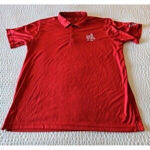 Men's "Budweiser" Red Antigua SS Polo Shirt Size XL Poly Performance Beer